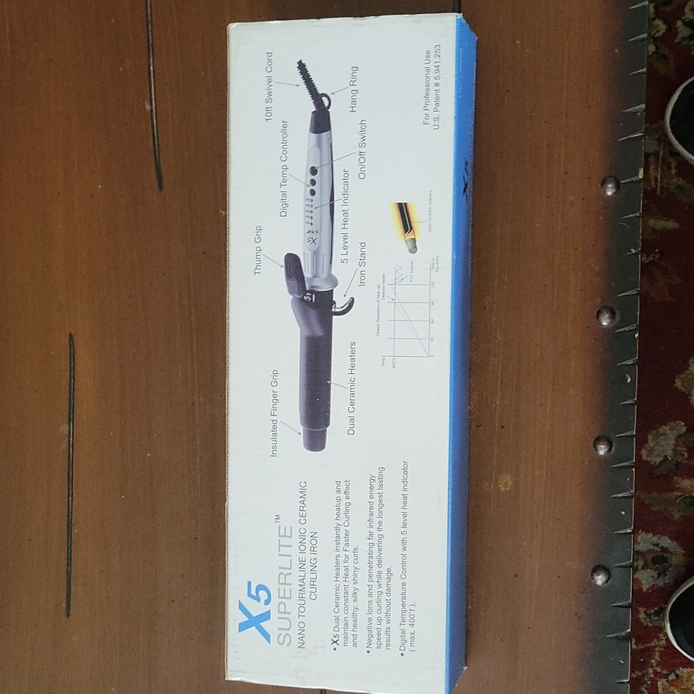 X5 Superlite Nano Tourmaline Ionic Ceramic Curling Irin